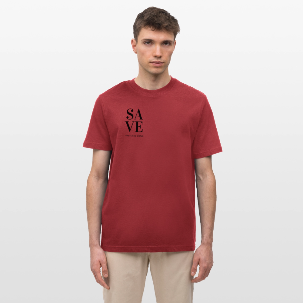 NPLNTB Statement-Shirt „SAVE THE F*CKING WORLD“ - Erdrot