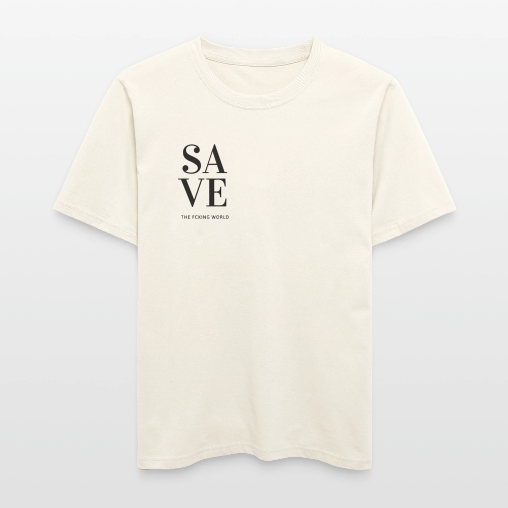 NPLNTB Statement-Shirt „SAVE THE F*CKING WORLD“ - Naturweiß 