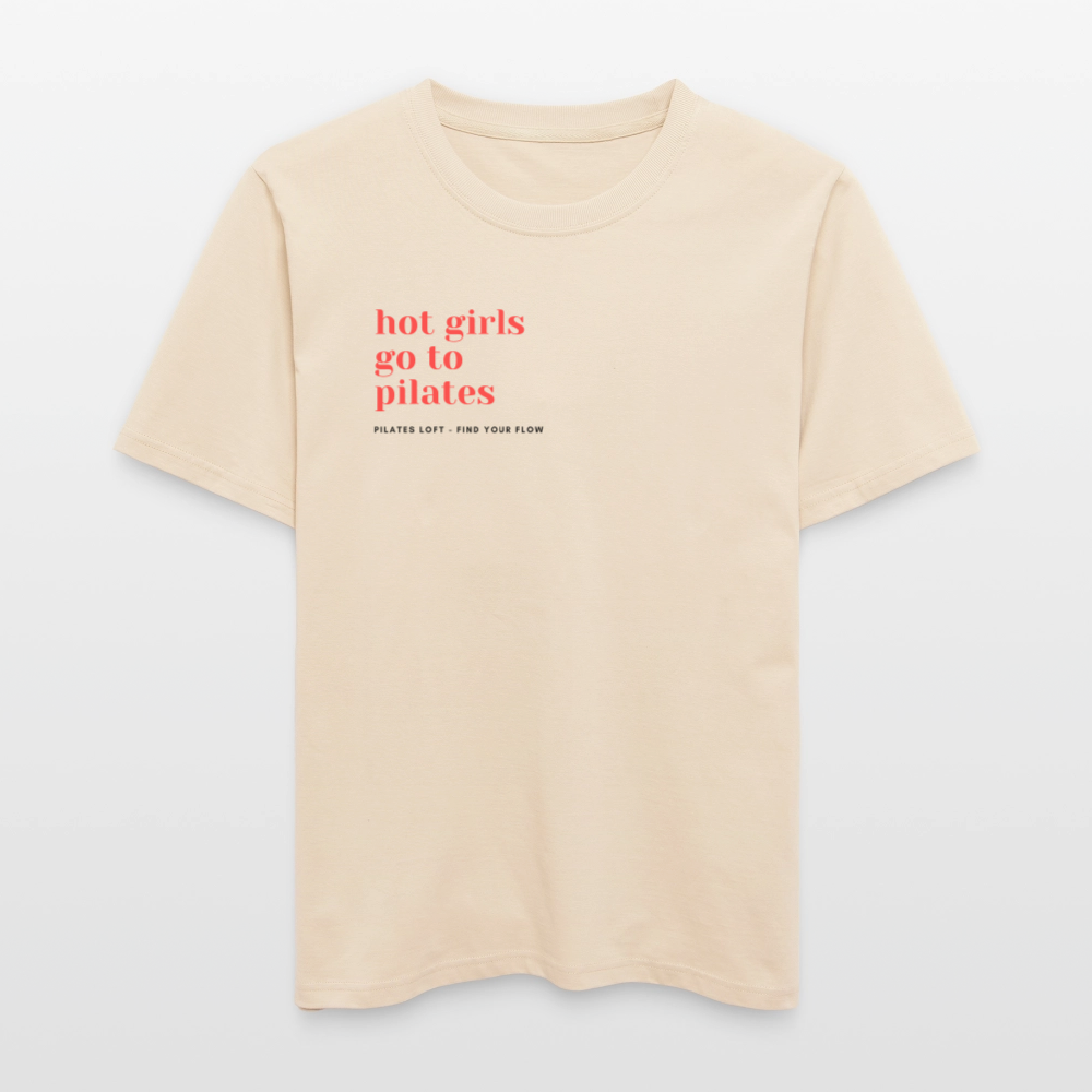 "hot girls go to pilates"  T-Shirt UNISEX - Weißgrau