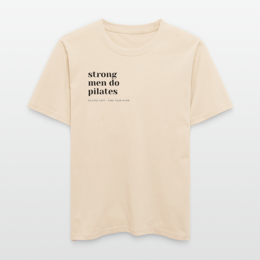 „strong men do pilates“ Unisex T-Shirt - Weißgrau