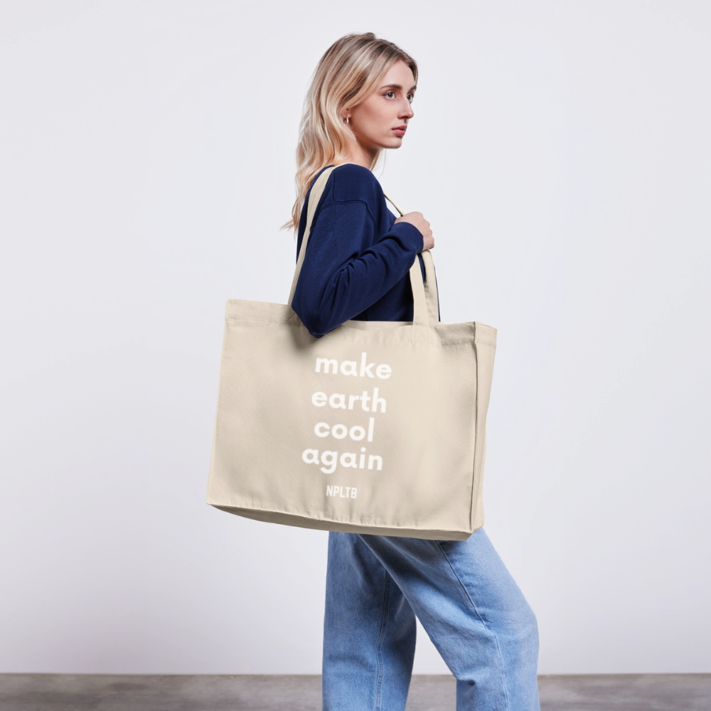 NPLNTB Tote Bag „Make Earth Cool Again“ - Naturweiß