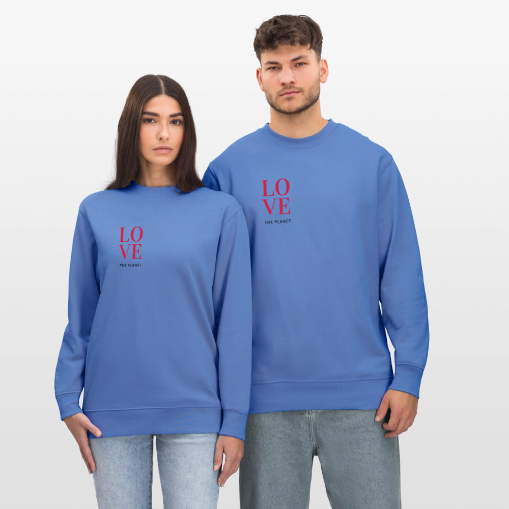 NPLNTB Bio-Sweater „LOVE THE PLANET“ - Blau