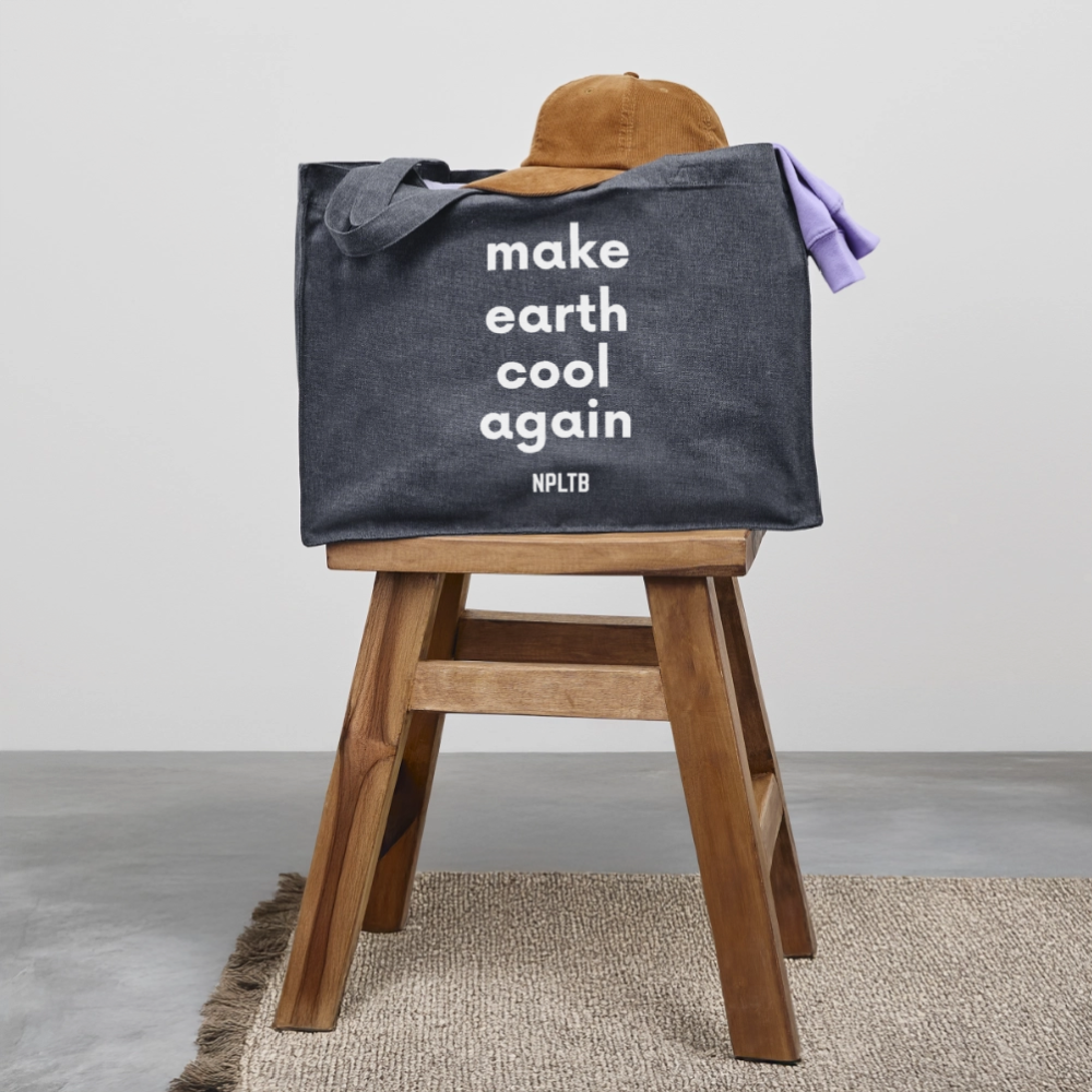 NPLNTB Tote Bag „Make Earth Cool Again“ - midnight Blue