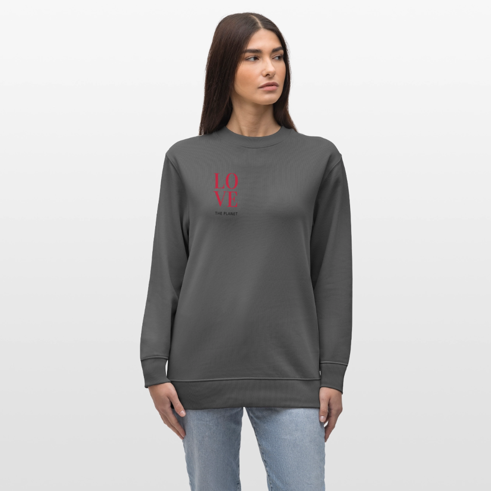 NPLNTB Bio-Sweater „LOVE THE PLANET“ - Anthrazit