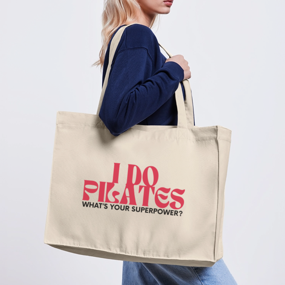 NPLNTB Tote Bag „I Do Pilates – What’s Your Superpower?“ - Naturweiß