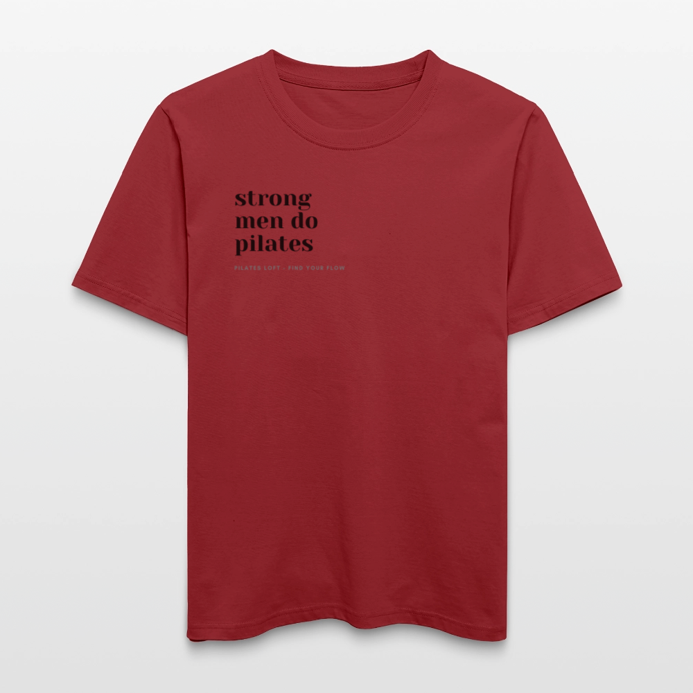„strong men do pilates“ Unisex T-Shirt - Erdrot