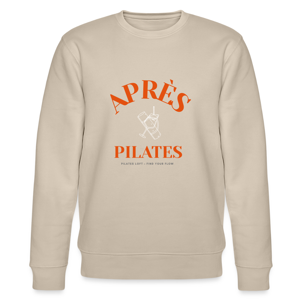 „après pilates – find your flow“ Unisex Bio-Sweater - Beige