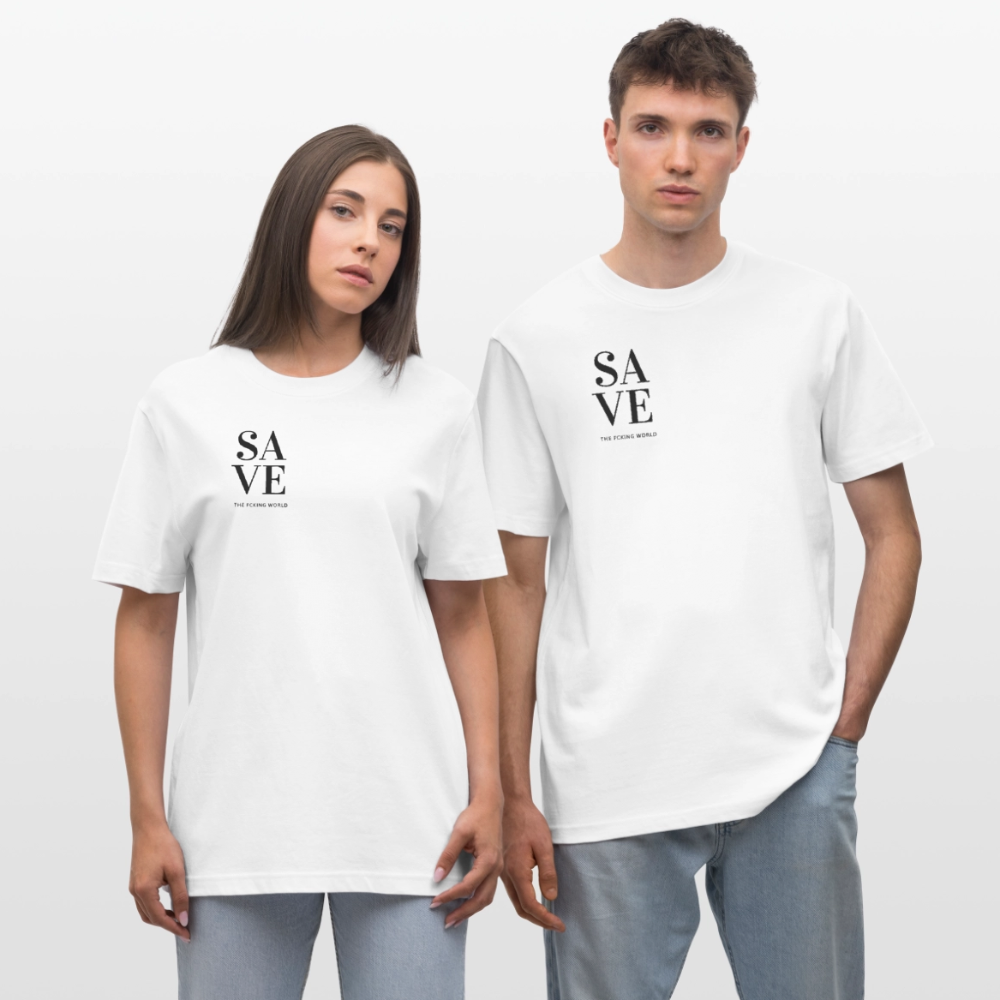 NPLNTB Statement-Shirt „SAVE THE F*CKING WORLD“ - Weiß