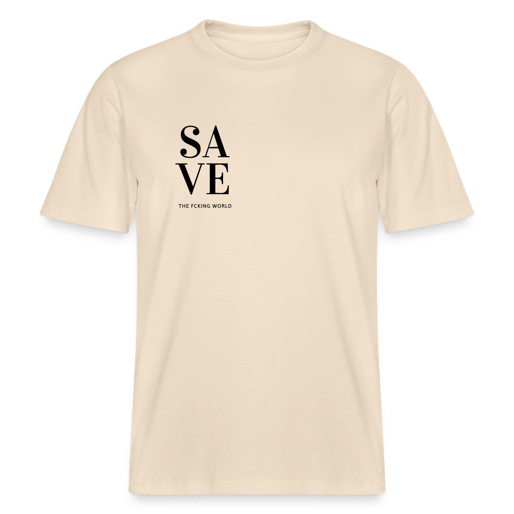 NPLNTB Statement-Shirt „SAVE THE F*CKING WORLD“ - Weißgrau