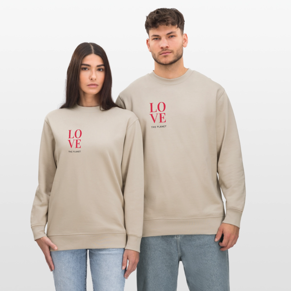 NPLNTB Bio-Sweater „LOVE THE PLANET“ - Beige