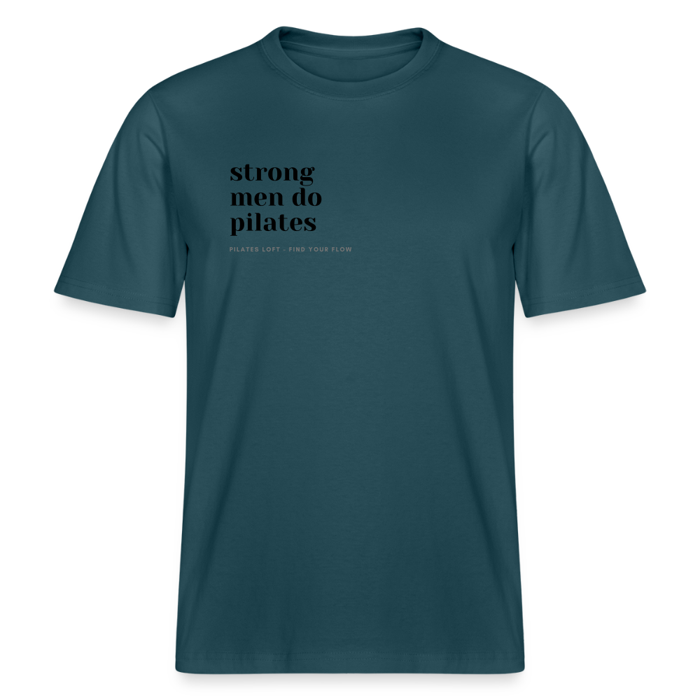 „strong men do pilates“ Unisex T-Shirt - Dunkles Petrol