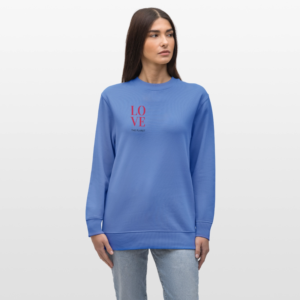 NPLNTB Bio-Sweater „LOVE THE PLANET“ - Blau