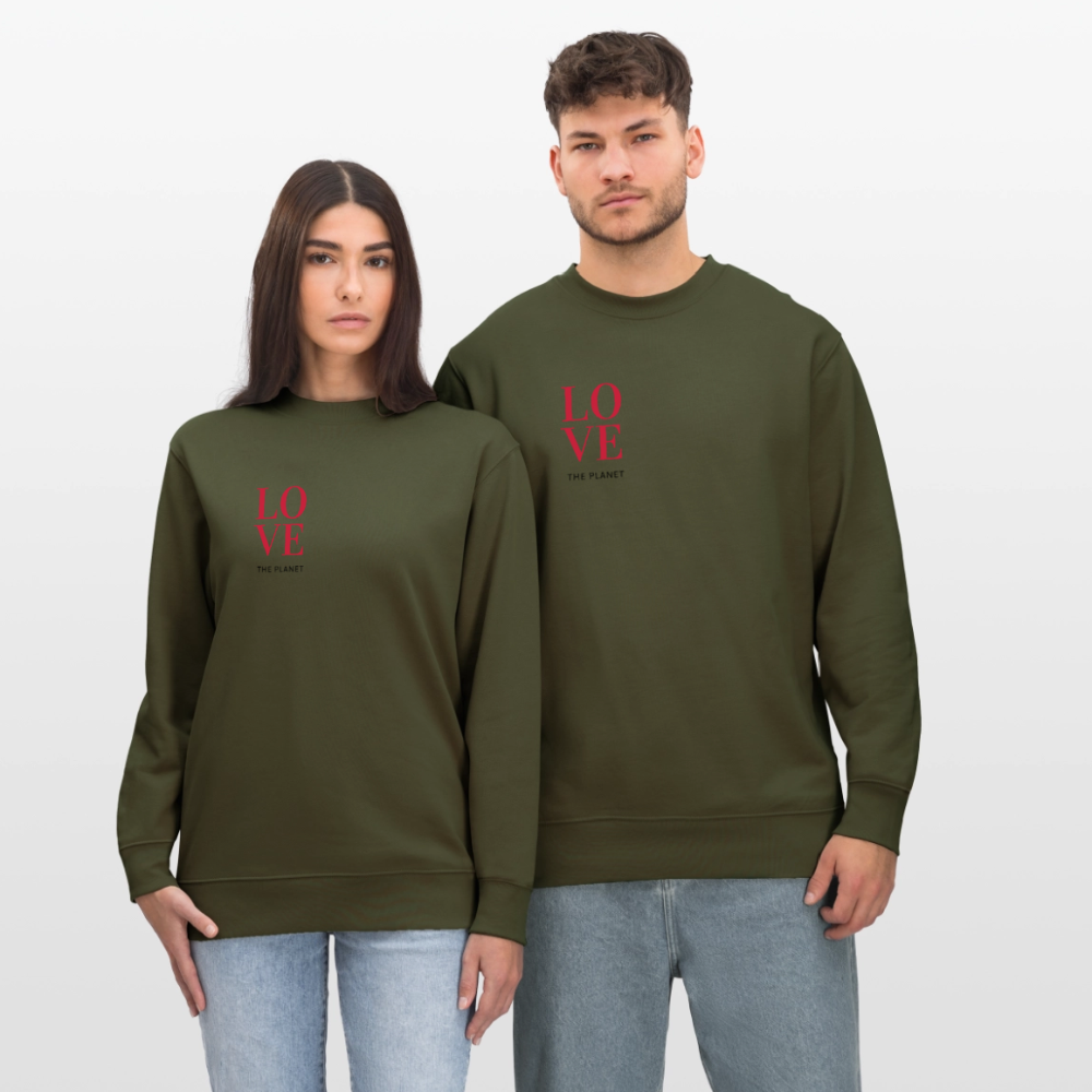 NPLNTB Bio-Sweater „LOVE THE PLANET“ - Khaki