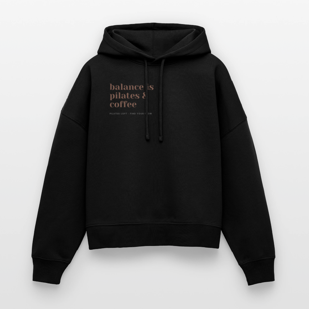 "balance is pilates & coffee" Frauen Hoodie - Schwarz