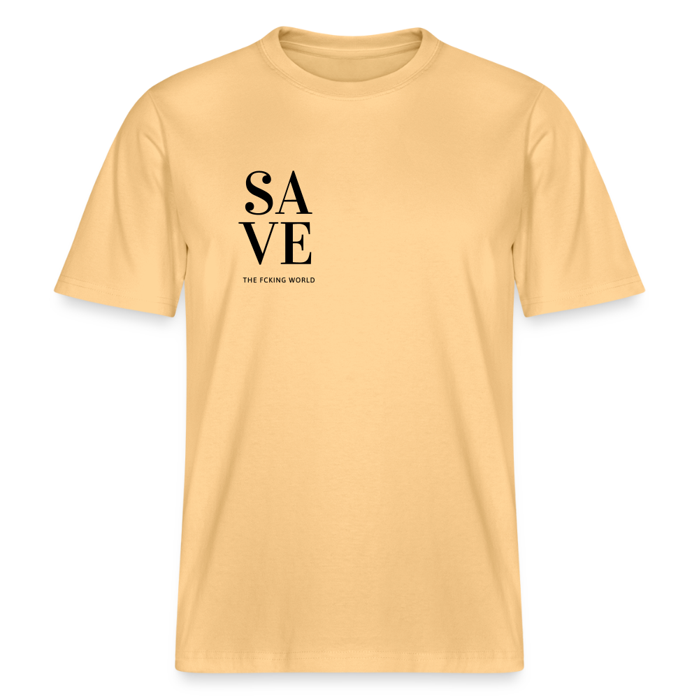 NPLNTB Statement-Shirt „SAVE THE F*CKING WORLD“ - Hellgelb