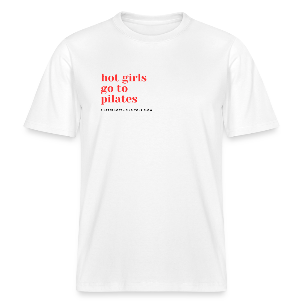 "hot girls go to pilates"  T-Shirt UNISEX - Weiß