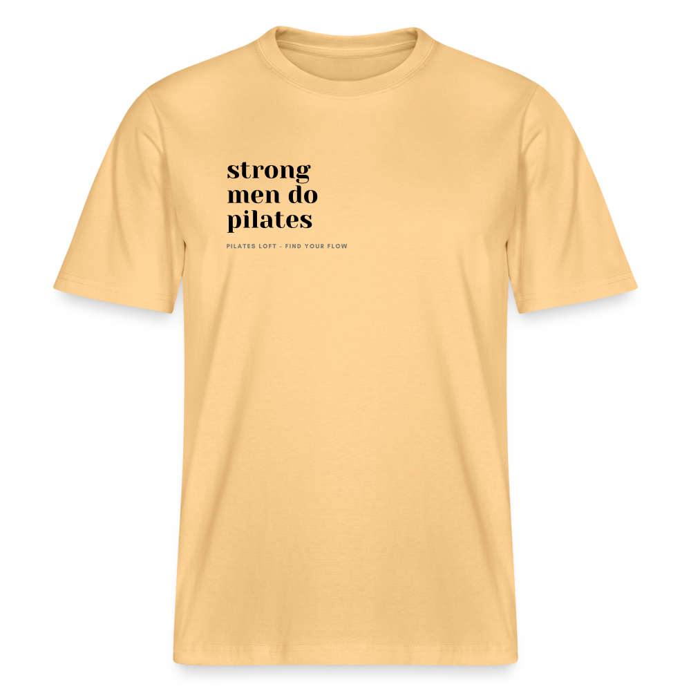 „strong men do pilates“ Unisex T-Shirt - Hellgelb