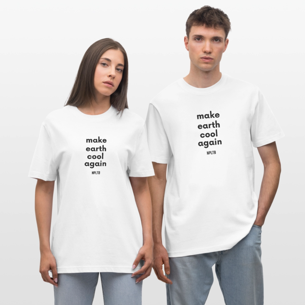 „make earth cool again“ Unisex Bio-T-Shirt - Weiß