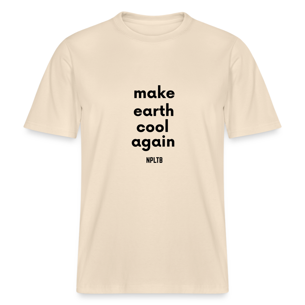 „make earth cool again“ Unisex Bio-T-Shirt - Weißgrau