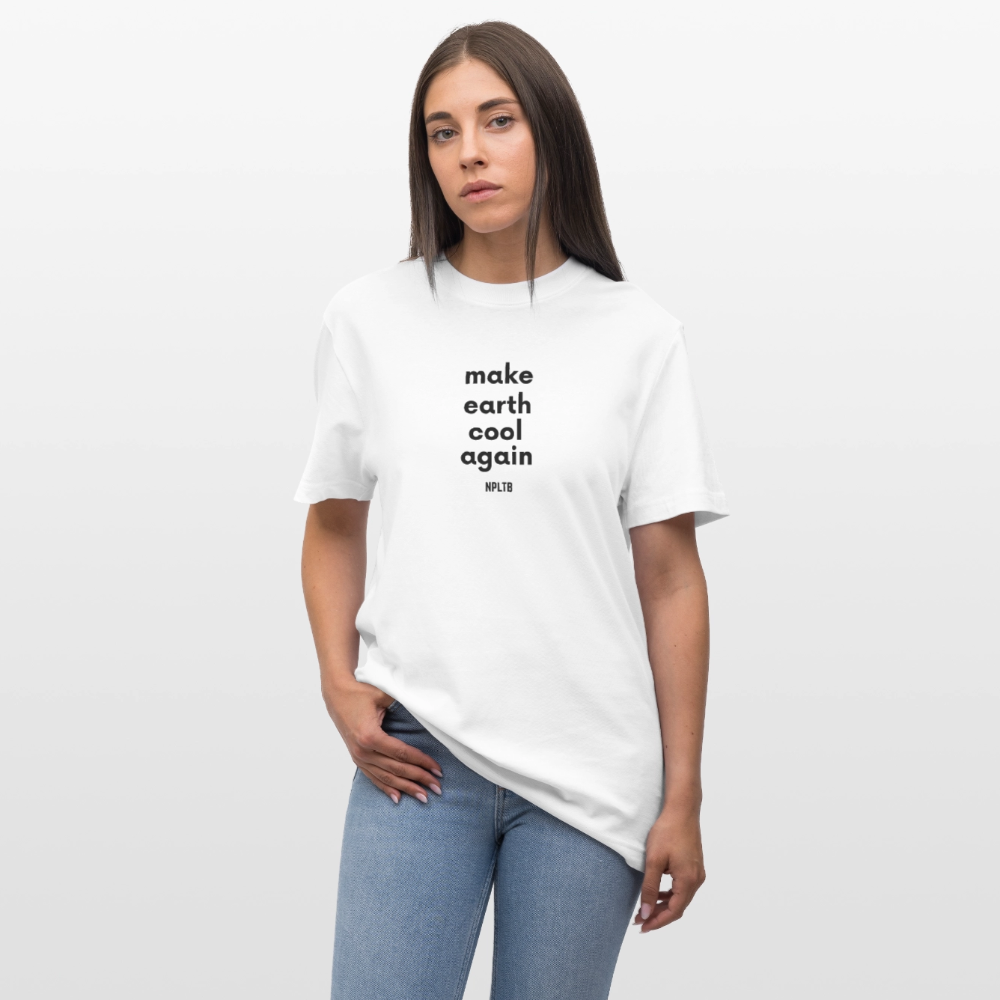 „make earth cool again“ Unisex Bio-T-Shirt - Weiß