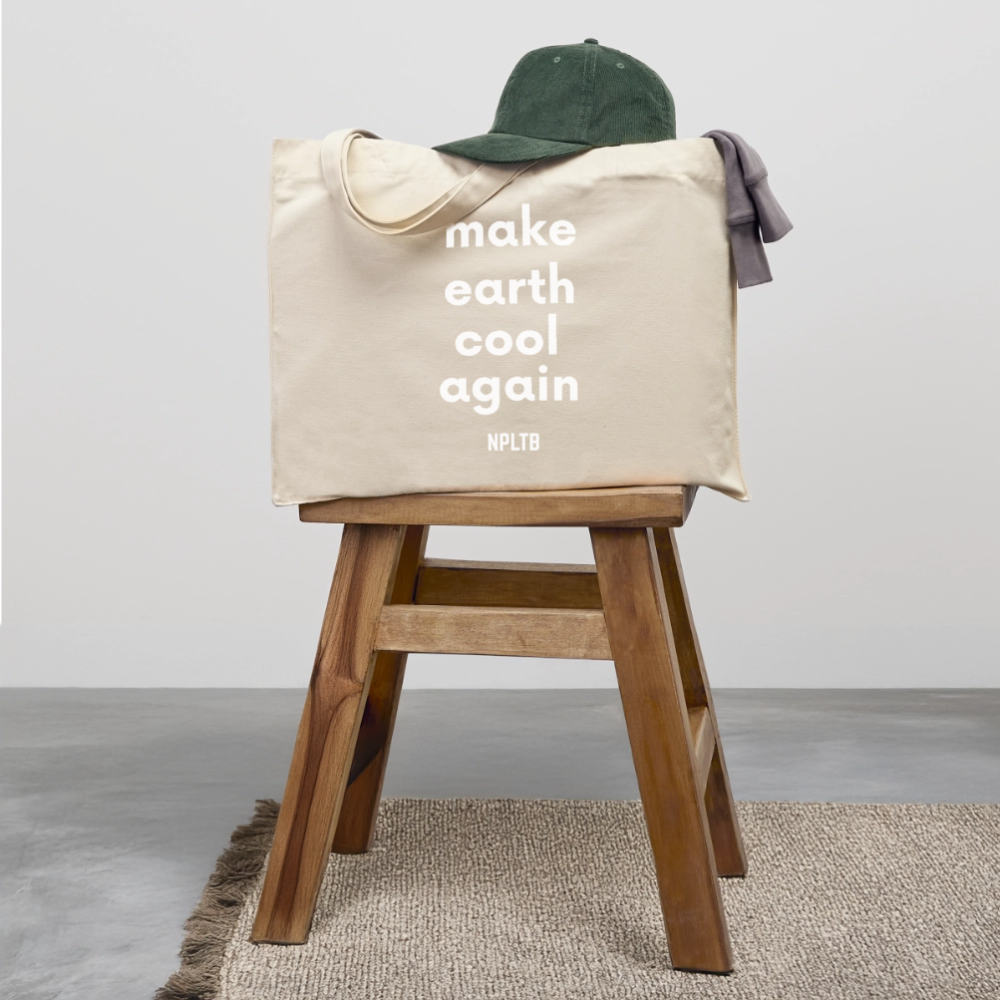 NPLNTB Tote Bag „Make Earth Cool Again“ - Naturweiß