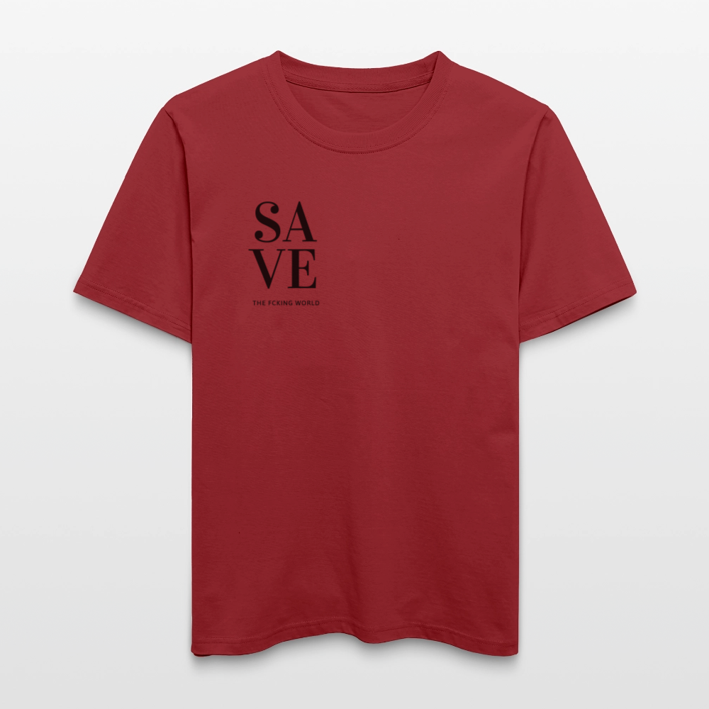 NPLNTB Statement-Shirt „SAVE THE F*CKING WORLD“ - Erdrot