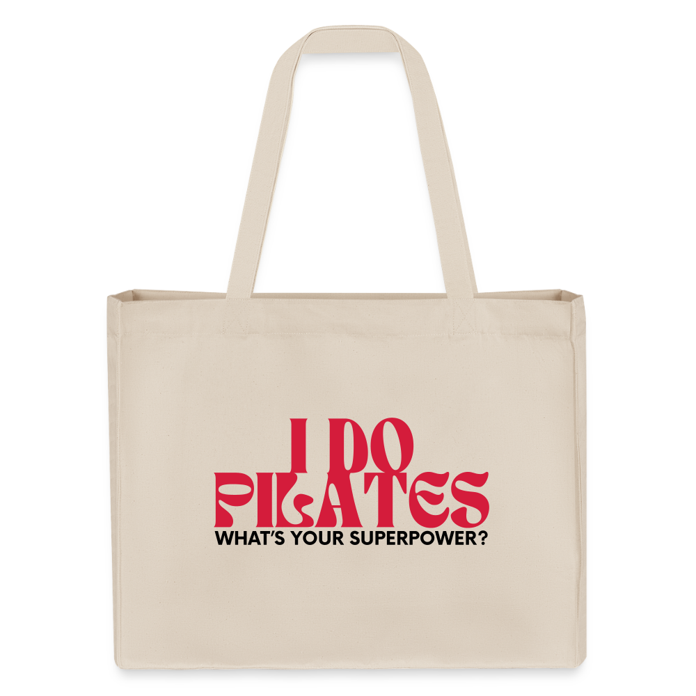 NPLNTB Tote Bag „I Do Pilates – What’s Your Superpower?“ - Naturweiß
