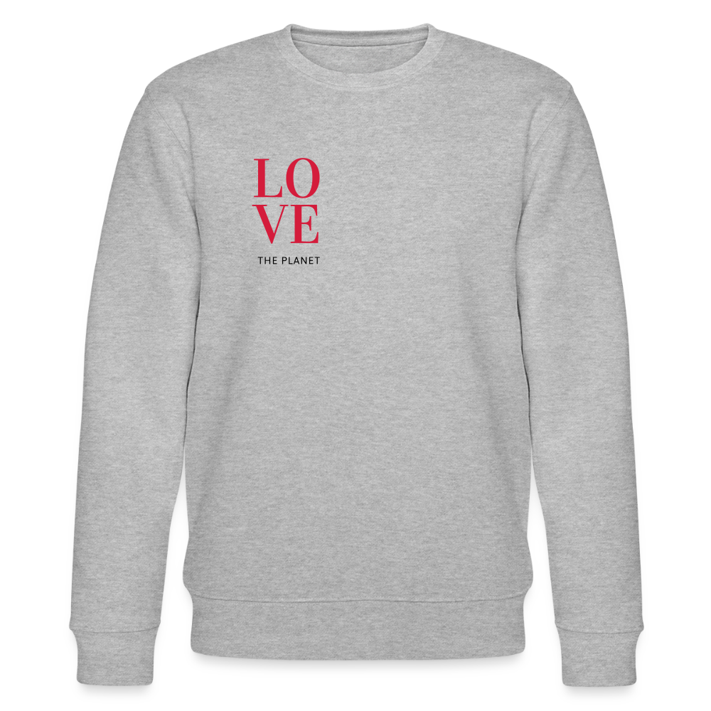 NPLNTB Bio-Sweater „LOVE THE PLANET“ - Grau meliert