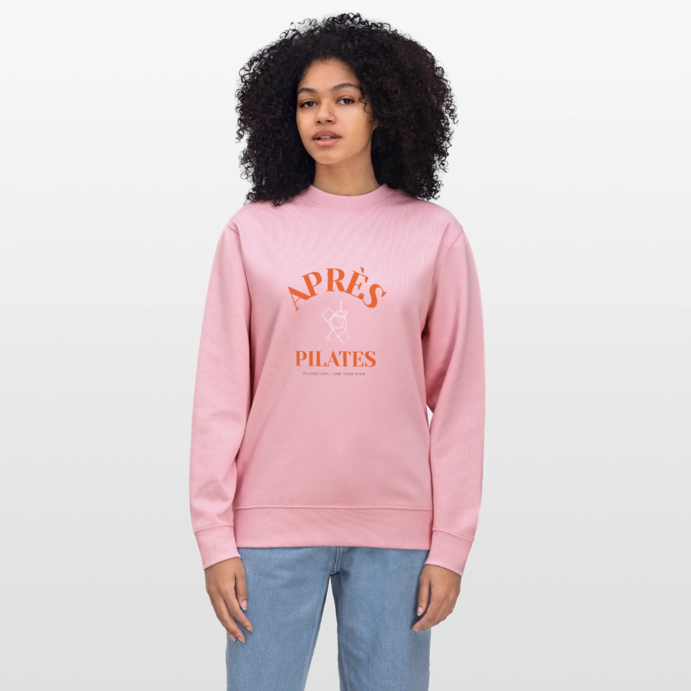 „après pilates – find your flow“ Unisex Bio-Sweater - Hellrosa