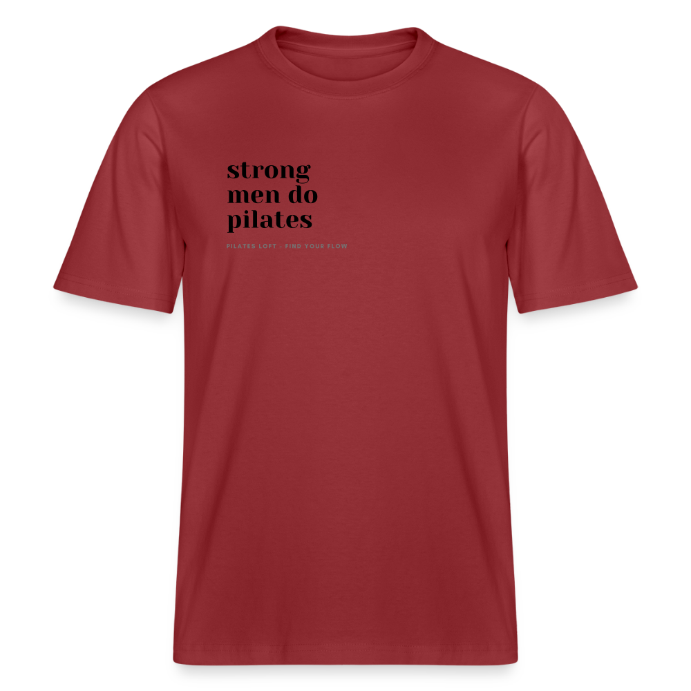 „strong men do pilates“ Unisex T-Shirt - Erdrot