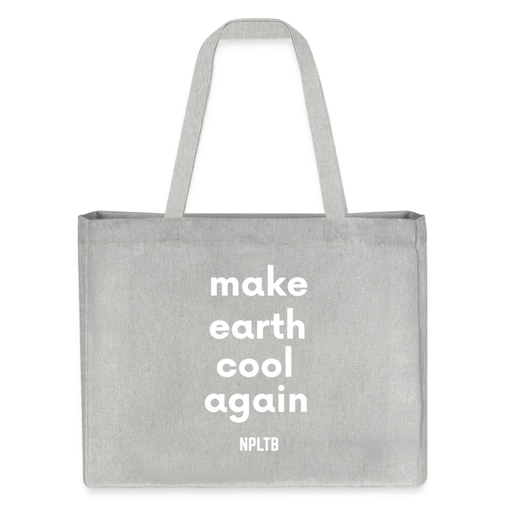 NPLNTB Tote Bag „Make Earth Cool Again“ - Grau meliert