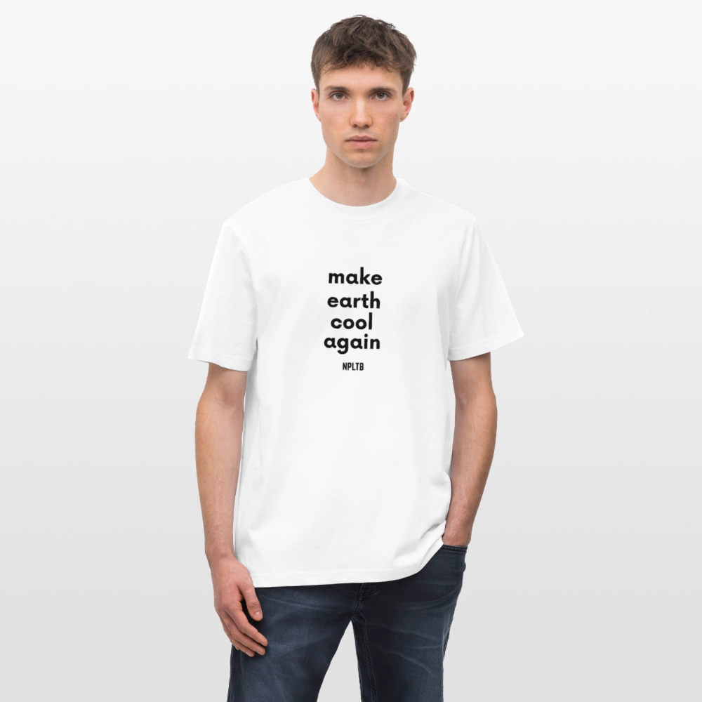 „make earth cool again“ Unisex Bio-T-Shirt - Weiß