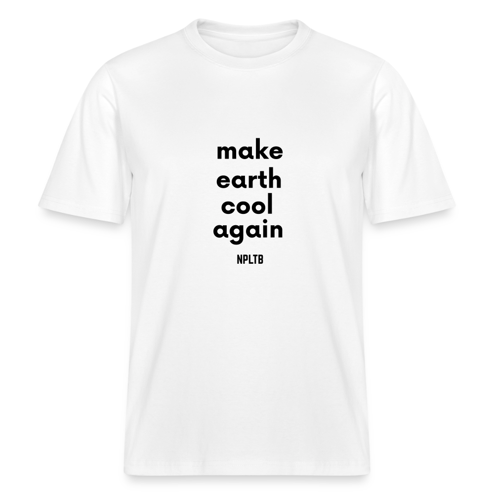 „make earth cool again“ Unisex Bio-T-Shirt - Weiß