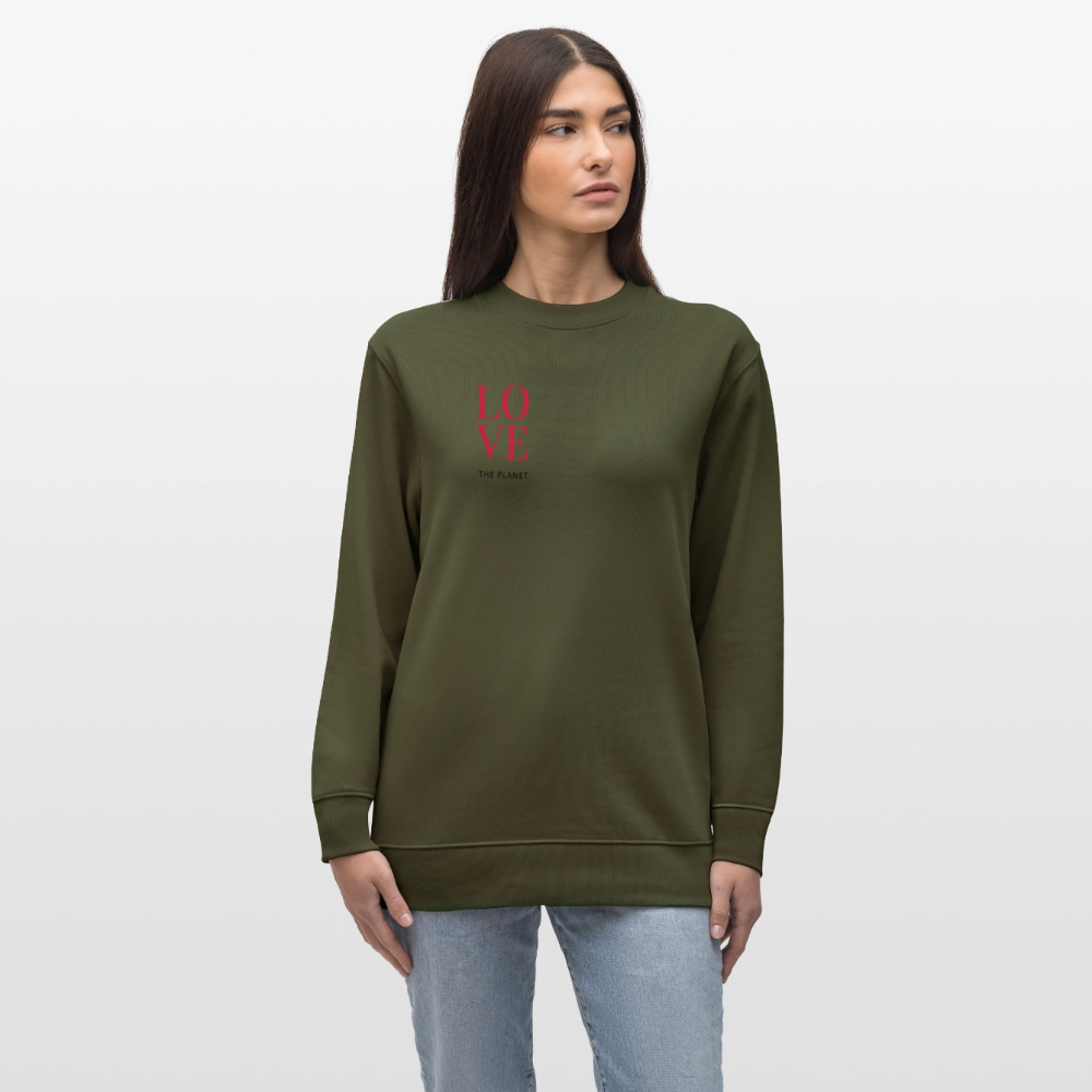 NPLNTB Bio-Sweater „LOVE THE PLANET“ - Khaki
