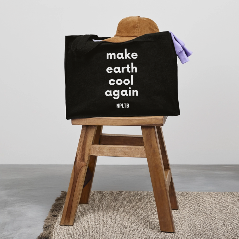 NPLNTB Tote Bag „Make Earth Cool Again“ - Schwarz