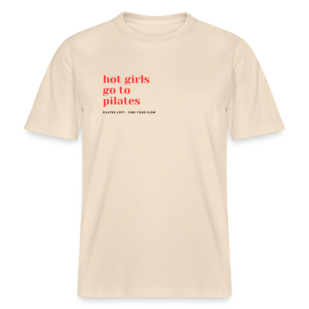 "hot girls go to pilates"  T-Shirt UNISEX - Weißgrau