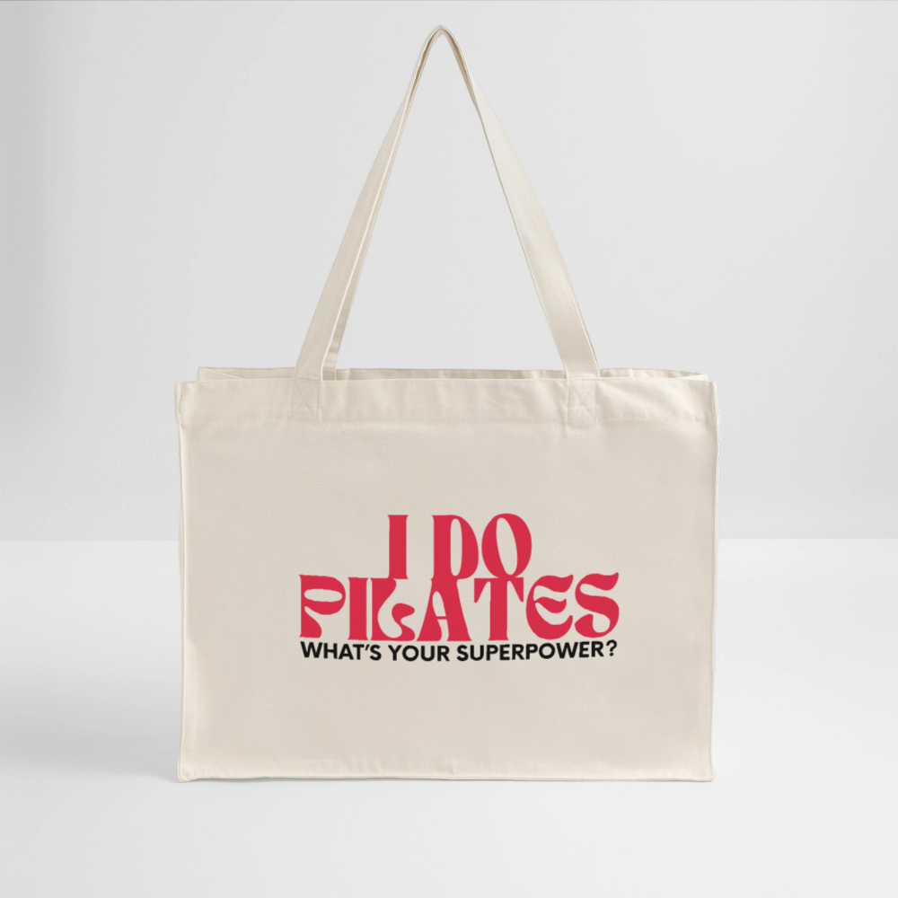 NPLNTB Tote Bag „I Do Pilates – What’s Your Superpower?“ - Naturweiß