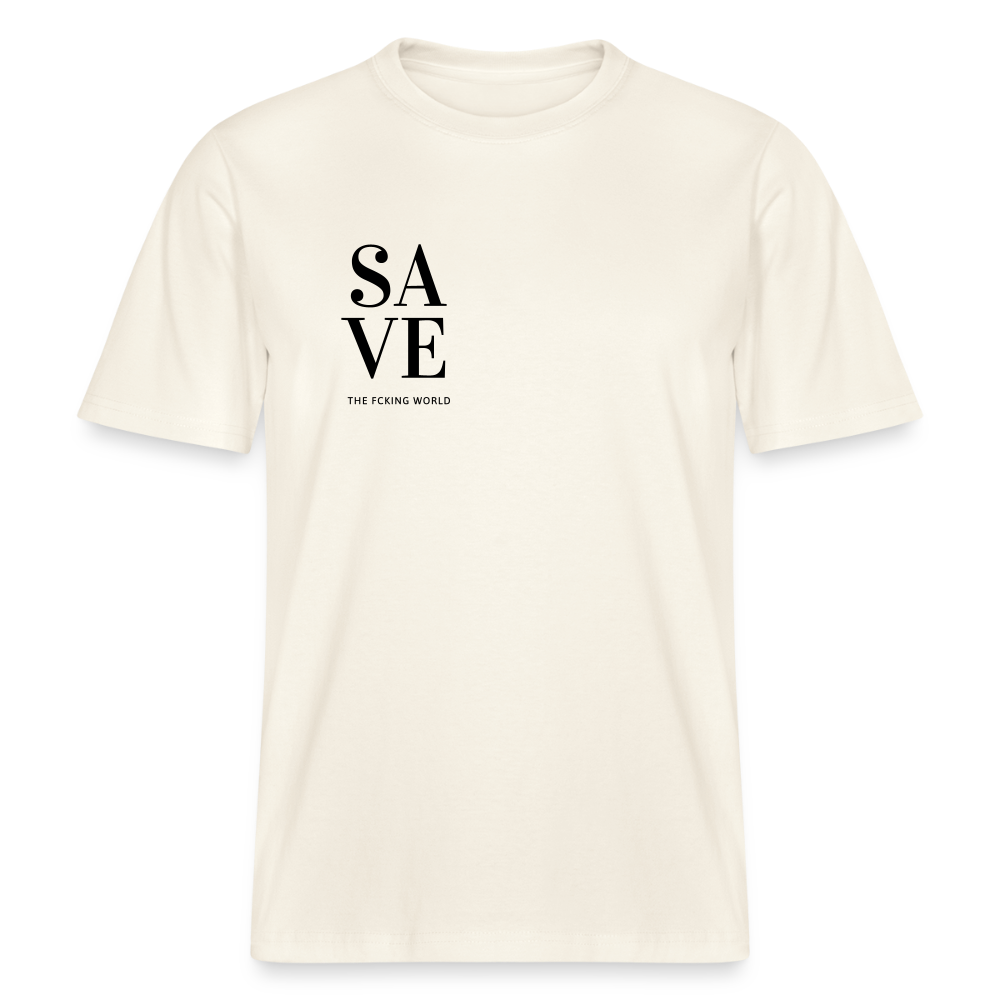 NPLNTB Statement-Shirt „SAVE THE F*CKING WORLD“ - Naturweiß 