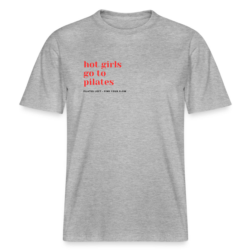 "hot girls go to pilates"  T-Shirt UNISEX - Grau meliert