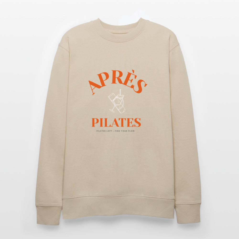 „après pilates – find your flow“ Unisex Bio-Sweater - Beige