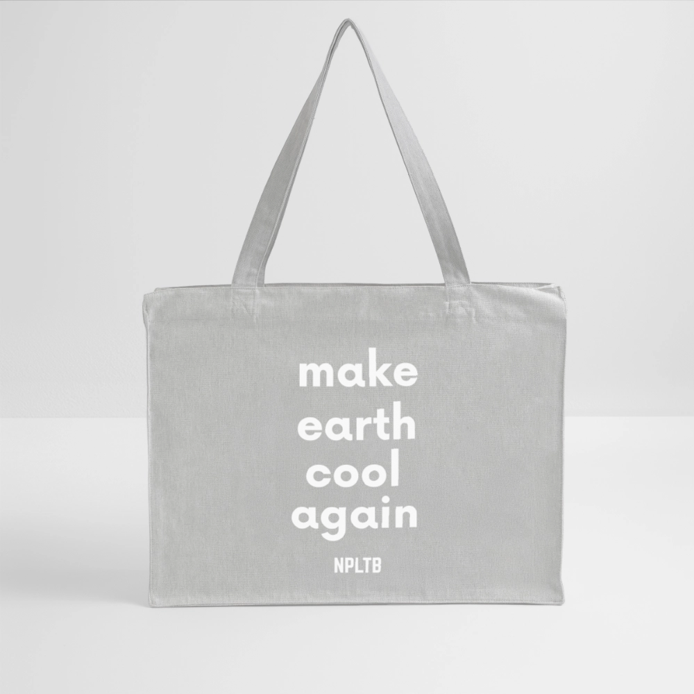 NPLNTB Tote Bag „Make Earth Cool Again“ - Grau meliert